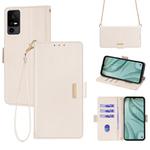 For TCL 40 XE 5G / 40X 5G / T601D Crossbody Chain Leather Phone Case(White)