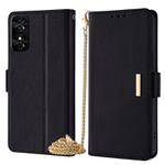 For TCL 50 SE 4G Crossbody Chain Leather Phone Case(Black)
