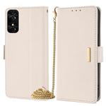 For TCL 50 SE 4G Crossbody Chain Leather Phone Case(White)
