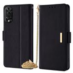 For TCL 505 4G Crossbody Chain Leather Phone Case(Black)