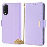 For TCL 505 4G Crossbody Chain Leather Phone Case(Purple)