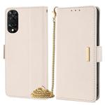 For TCL 505 4G Crossbody Chain Leather Phone Case(White)