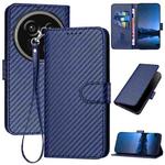 For Sharp Aquos R9 Pro YX0070 Carbon Fiber Buckle Leather Phone Case with Lanyard(Royal Blue)