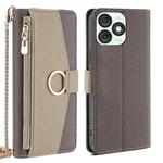 For itel A50 4G Crossbody Litchi Texture Leather Phone Case(Grey)