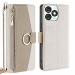 For itel A50 4G Crossbody Litchi Texture Leather Phone Case(White)