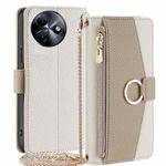 For Itel S24 4G Crossbody Litchi Texture Leather Phone Case(White)