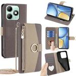 For itel A90 4G Crossbody Litchi Texture Leather Phone Case(Grey)