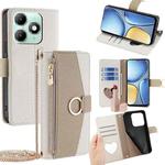 For itel A90 4G Crossbody Litchi Texture Leather Phone Case(White)