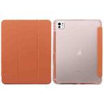 For iPad Pro 11 2024 3-folding Electric Pressed Skin Texture Leather Tablet Case(Orange)