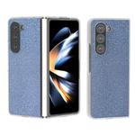 For Samsung Galaxy Z Fold6 5G Frosted Transparent Edge Diamond Phone Case(Blue)
