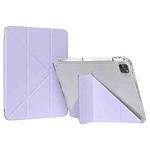 For iPad Pro 11 2022 GEBEI Deformation Leather Tablet Case(Purple)