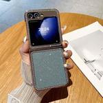 For Samsung Galaxy Z Flip6 Gradient Glitter Powder Electroplated Diamond PC Full Coverage Shockproof Phone Case(Blue)