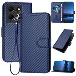 For Infinix Note 30 5G YX0070 Carbon Fiber Buckle Leather Phone Case with Lanyard(Royal Blue)