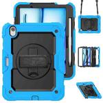 For iPad Air 11 2024 Silicone + PC Tablet Protective Case(Black+Light Blue)