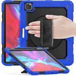 For iPad Pro 13 2024 Silicone + PC Tablet Protective Case(Black+Dark Blue)