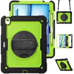 For iPad Air 13 2024 Silicone + PC Tablet Protective Case(Yellow Green+Black)