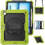 For iPad Air 13 2024 Silicone + PC Tablet Protective Case(Black+Yellow Green)