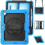 For iPad Air 13 2024 Silicone + PC Tablet Protective Case(Black+Light Blue)