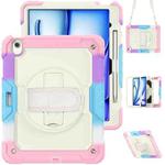 For iPad Air 13 2024 Silicone + PC Tablet Protective Case(Rainbow Pink)