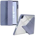 For Huawei MatePad Air 11.5 2023 Clear Acrylic Deformation Leather Tablet Case(Lavender Purple)