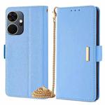 For Itel P55+ 4G Crossbody Chain Leather Phone Case(Blue)