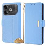 For Tecno Pova 6 5G Crossbody Chain Leather Phone Case(Blue)