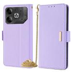 For Tecno Pova 6 5G Crossbody Chain Leather Phone Case(Purple)