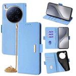 For Tecno Camon 40 Premier 5G Crossbody Chain Leather Phone Case(Blue)