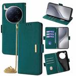 For Tecno Camon 40 Premier 5G Crossbody Chain Leather Phone Case(Green)