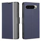 For Google Pixel 9 Pro XL Twill Texture Side Button Leather Phone Case(Blue)