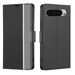 For Google Pixel 9 Twill Texture Side Button Leather Phone Case(Black)