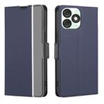 For Itel A50 4G Twill Texture Side Button Leather Phone Case(Blue)