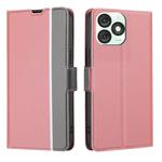 For Itel A50 4G Twill Texture Side Button Leather Phone Case(Pink)