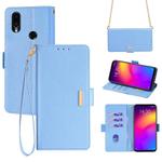 For Meizu Note 9 Crossbody Chain Leather Phone Case(Blue)