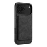 For iPhone 17 Pro Max Denior D13 Retro Texture Leather MagSafe Card Bag Phone Case(Black)