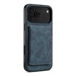 For iPhone 17 Pro Denior D13 Retro Texture Leather MagSafe Card Bag Phone Case(Blue)
