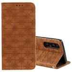 For Oppo Reno3 Pro / Find X2 Lucky Flowers Embossing Pattern Magnetic Horizontal Flip Leather Case with Holder & Card Slots(Brown)