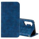 For Oppo Reno3 / Find X2 Lite Lucky Flowers Embossing Pattern Magnetic Horizontal Flip Leather Case with Holder & Card Slots(Blue)