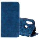 For Motorola Moto E6s Lucky Flowers Embossing Pattern Magnetic Horizontal Flip Leather Case with Holder & Card Slots(Blue)