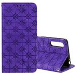 For Sony Xperia L4 Lucky Flowers Embossing Pattern Magnetic Horizontal Flip Leather Case with Holder & Card Slots(Purple)