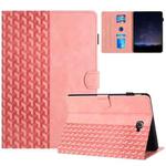 For Samsung Galaxy Tab A 10.1 T580 Building Blocks Embossed Leather Smart Tablet Case(Pink)