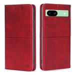 For Google Pixel 8a Cow Texture Magnetic Leather Phone Case(Red)