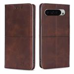 For Google Pixel 9 Pro XL Cow Texture Magnetic Leather Phone Case(Dark Brown)