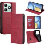 For itel A90 4G Cow Texture Magnetic Leather Phone Case(Red)