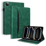 For iPad Pro 13 2024 Splicing Shockproof Leather Tablet Case(Green)