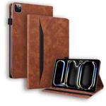 For iPad Pro 13 2024 Splicing Shockproof Leather Tablet Case(Brown)