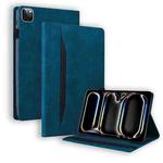 For iPad Pro 11 2024 Splicing Shockproof Leather Tablet Case(Blue)