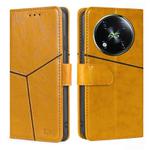 For Itel RS4 4G Geometric Stitching Leather Phone Case(Yellow)