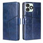 For Itel A50 4G Geometric Stitching Leather Phone Case(Blue)