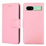 For Google Pixel 8a Crystal Texture Leather Phone Case(Pink)